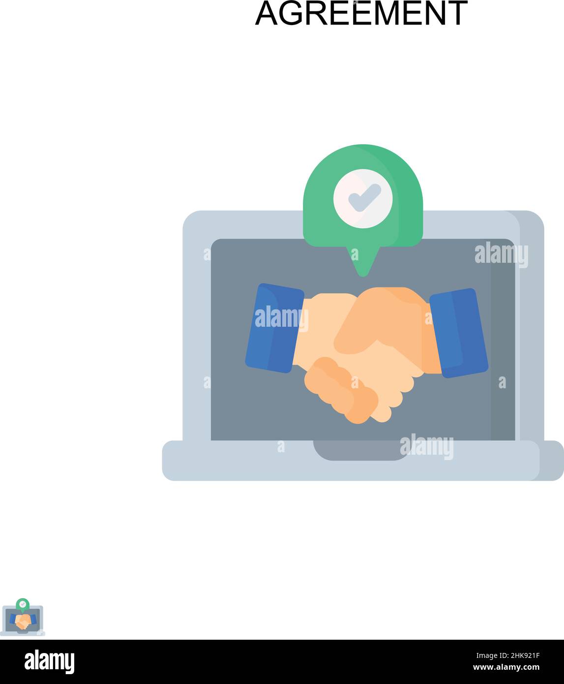 Icône de vecteur simple d'accord.Modèle de conception de symbole d'illustration pour élément d'interface utilisateur Web mobile. Illustration de Vecteur