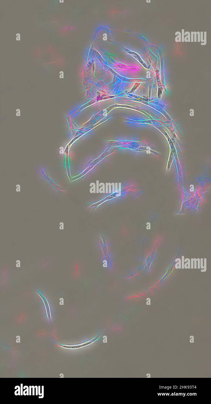 Inspiré par l'homme assis en robe orientale, dans le profil de Paris, repensé par Artotop. L'art classique réinventé avec une touche moderne. Conception de lumière chaleureuse et gaie, de luminosité et de rayonnement de lumière. La photographie s'inspire du surréalisme et du futurisme, embrassant l'énergie dynamique de la technologie moderne, du mouvement, de la vitesse et révolutionne la culture Banque D'Images