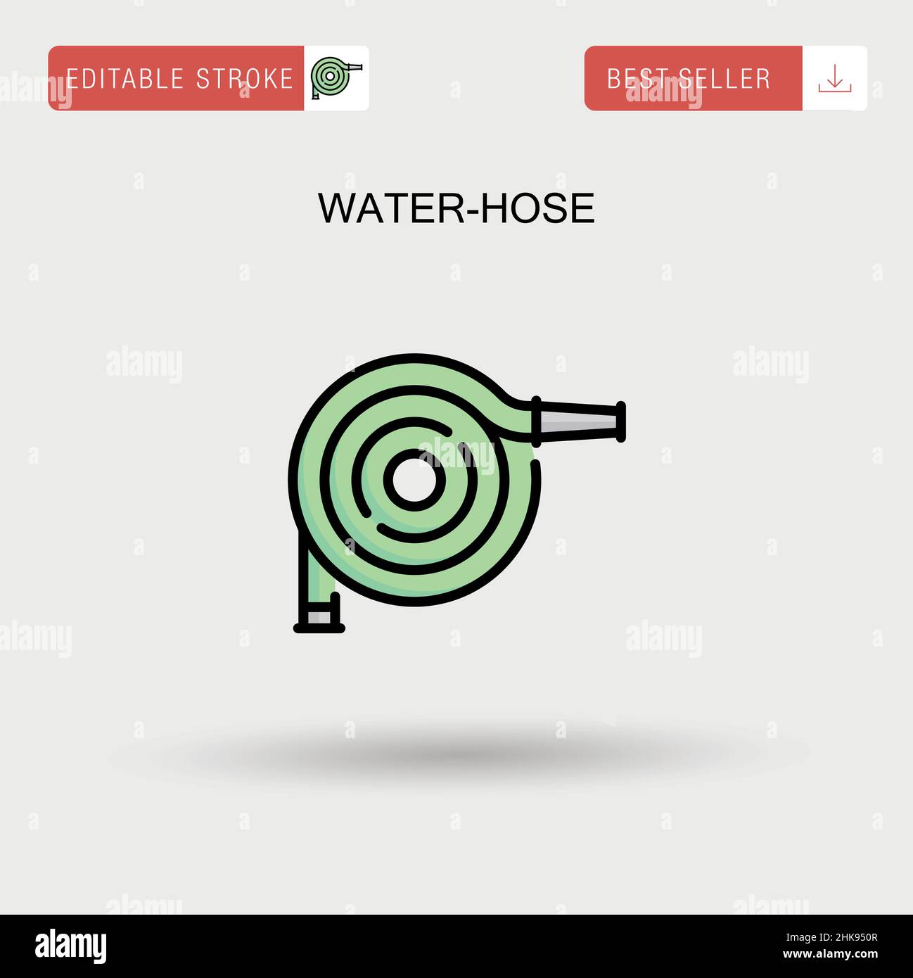 Icône de vecteur simple de tuyau d'eau. Illustration de Vecteur