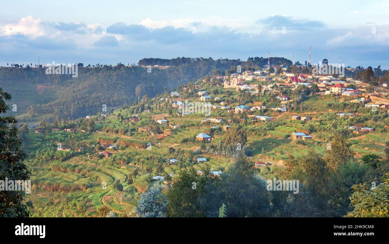 Rwanda, terre de mille collines Banque D'Images