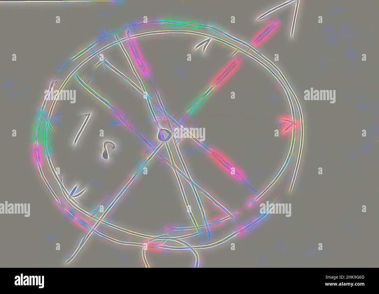 Inspiré par cercle divisé en avions, repensé par Artotop. L'art classique réinventé avec une touche moderne. Conception de lumière chaleureuse et gaie, de luminosité et de rayonnement de lumière. La photographie s'inspire du surréalisme et du futurisme, embrassant l'énergie dynamique de la technologie moderne, du mouvement, de la vitesse et révolutionne la culture Banque D'Images