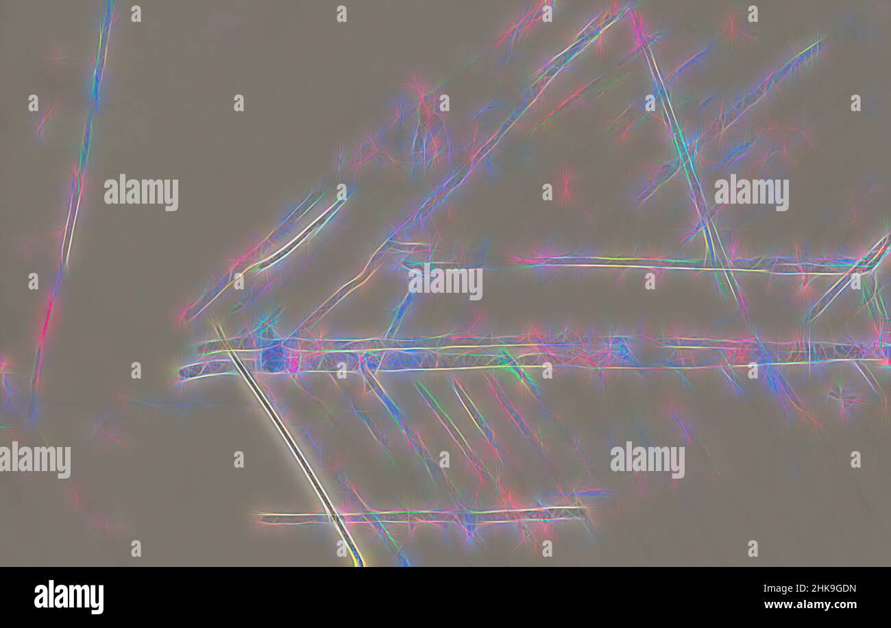 Inspiré par la composition avec des lignes et des avions, repensé par Artotop. L'art classique réinventé avec une touche moderne. Conception de lumière chaleureuse et gaie, de luminosité et de rayonnement de lumière. La photographie s'inspire du surréalisme et du futurisme, embrassant l'énergie dynamique de la technologie moderne, du mouvement, de la vitesse et révolutionne la culture Banque D'Images