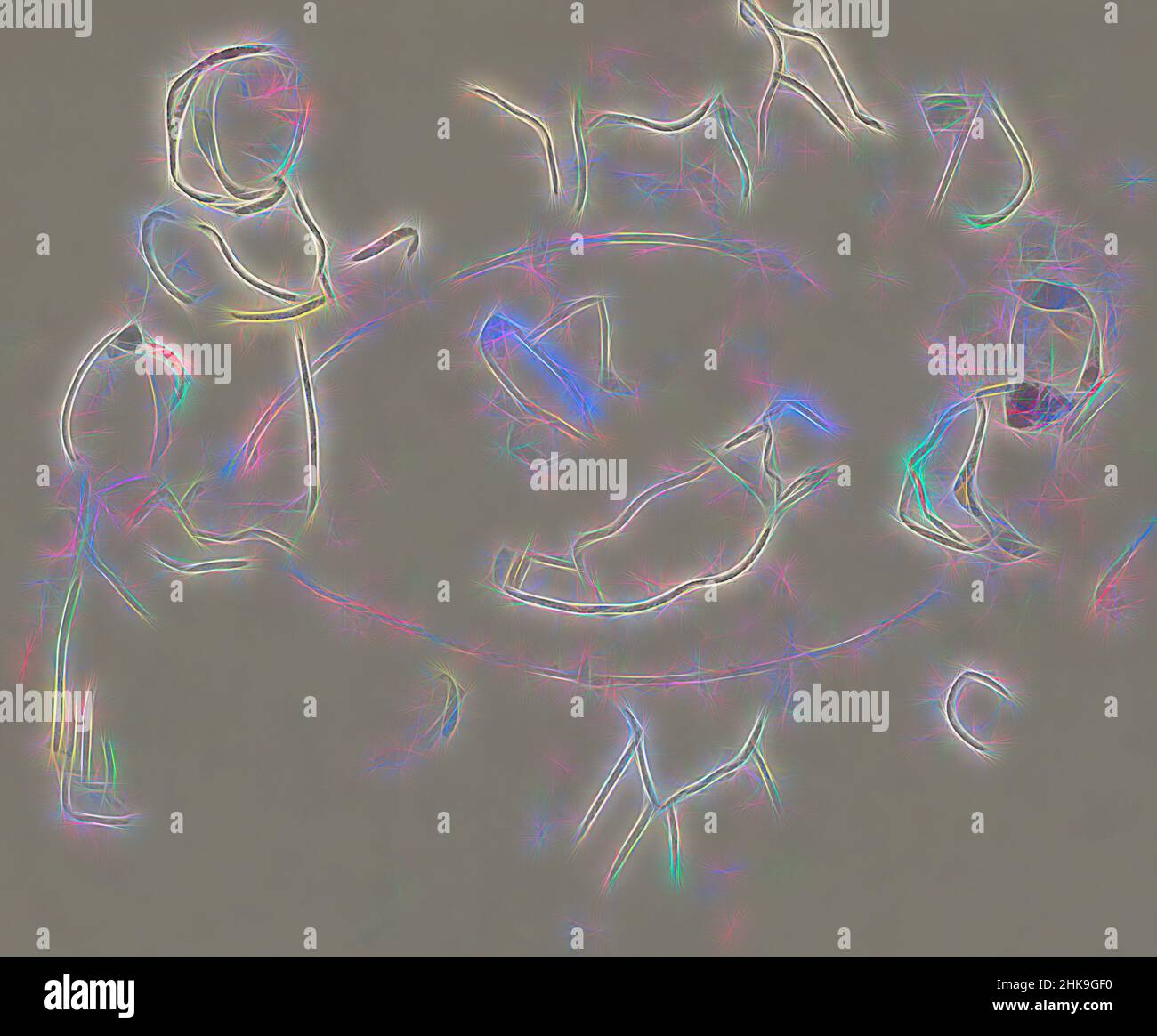 S'inspire également des études d'une tête avec un chapeau et d'une étude d'un animal. Enfants avec une corde à sauter, réimaginé par Artotop. L'art classique réinventé avec une touche moderne. Conception de lumière chaleureuse et gaie, de luminosité et de rayonnement de lumière. La photographie s'inspire du surréalisme et du futurisme, embrassant l'énergie dynamique de la technologie moderne, du mouvement, de la vitesse et révolutionne la culture Banque D'Images