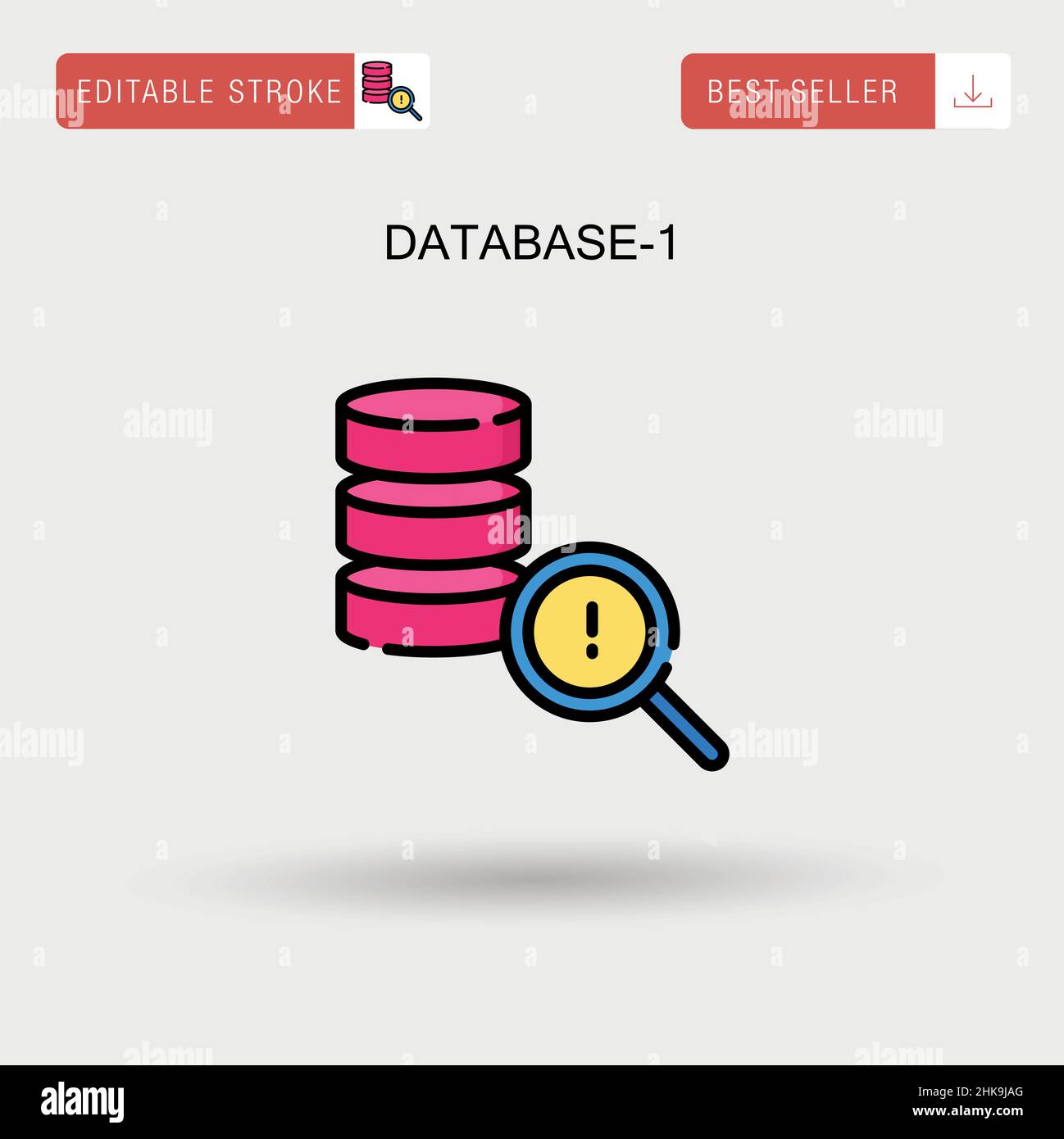 Database-1 icône de vecteur simple. Illustration de Vecteur