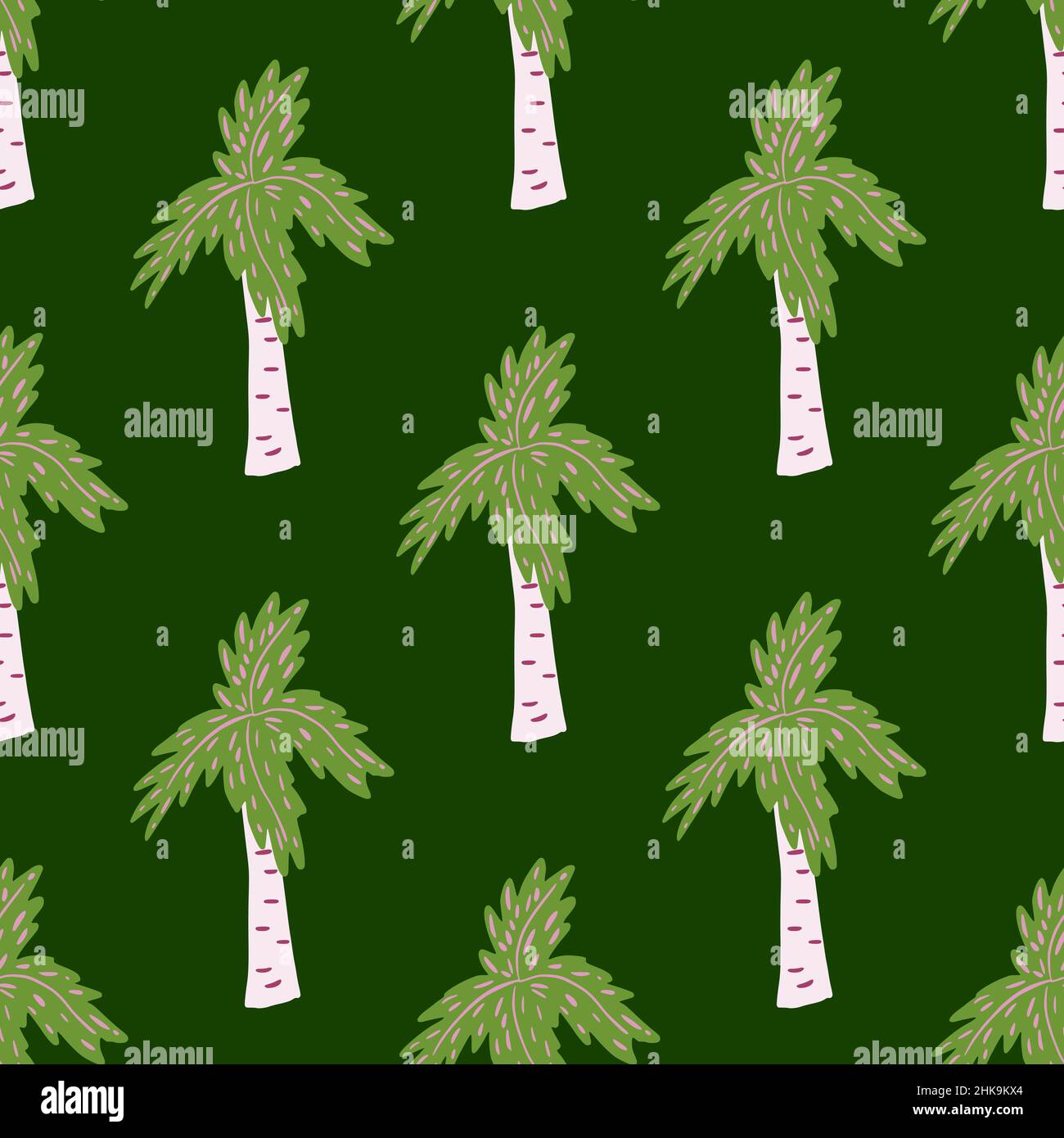 Motif palmier sans couture.Arrière-plan tropical .Texture répétée dans le style de la caniche pour le tissu, le papier d'emballage, le papier peint, le tissu.Illustration vectorielle. Illustration de Vecteur