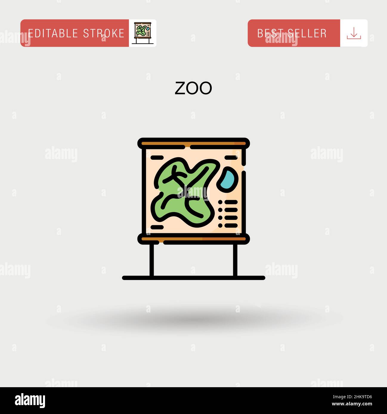 Icône de vecteur simple Zoo. Illustration de Vecteur