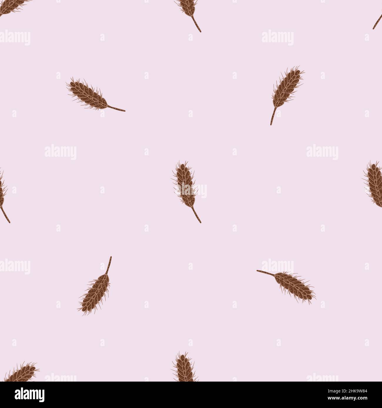 Motif sans couture blé.Esquisse de récolte de céréales.Texture répétée dans le style de la caniche pour le tissu, le papier d'emballage, le papier peint, le tissu.Illustration vectorielle. Illustration de Vecteur