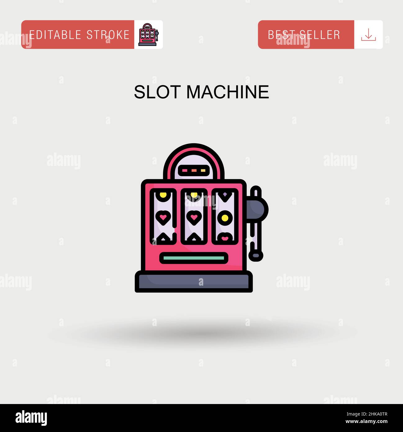 Machine à sous icône de vecteur simple. Illustration de Vecteur