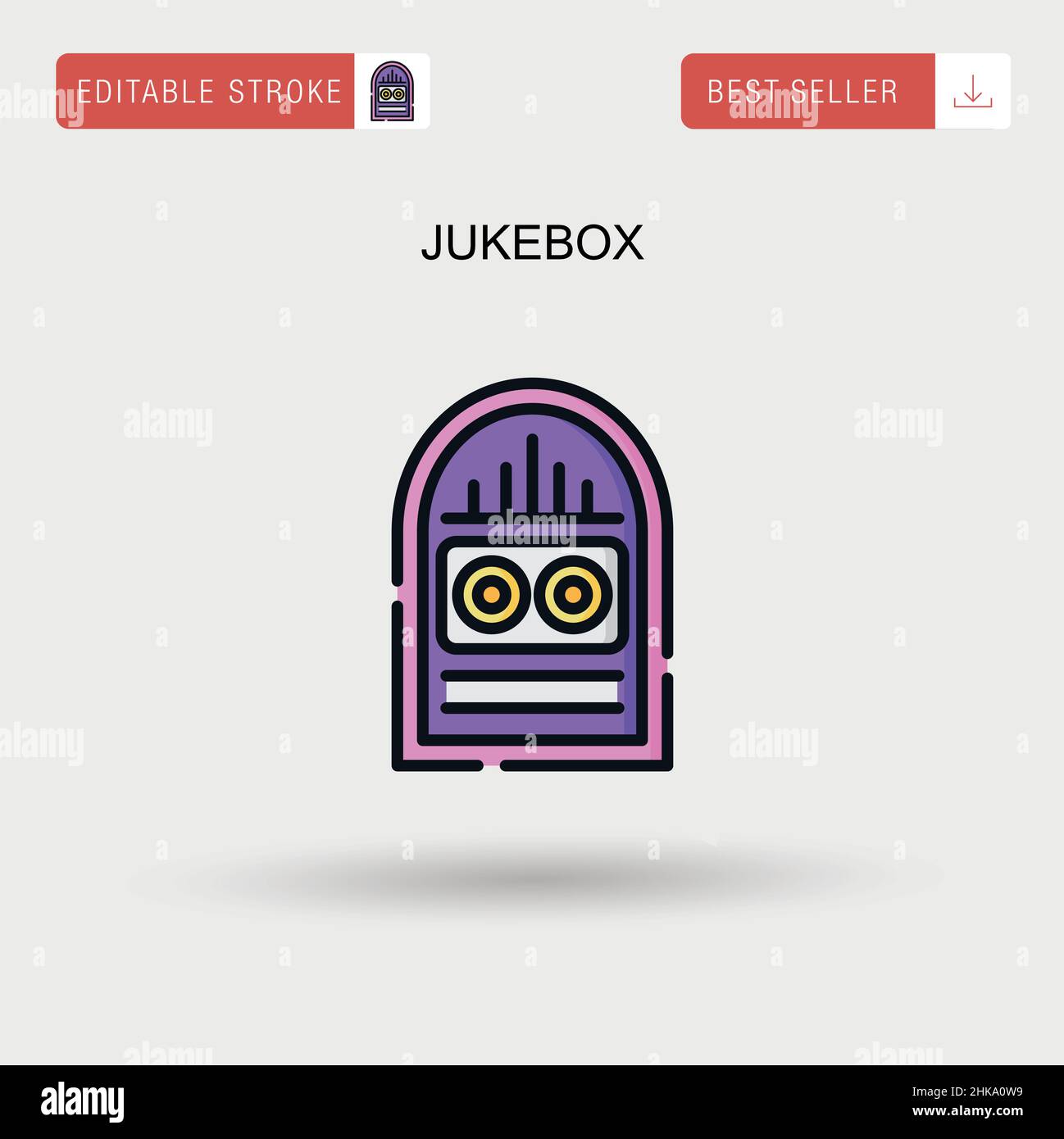 Icône de vecteur simple Jukebox. Illustration de Vecteur