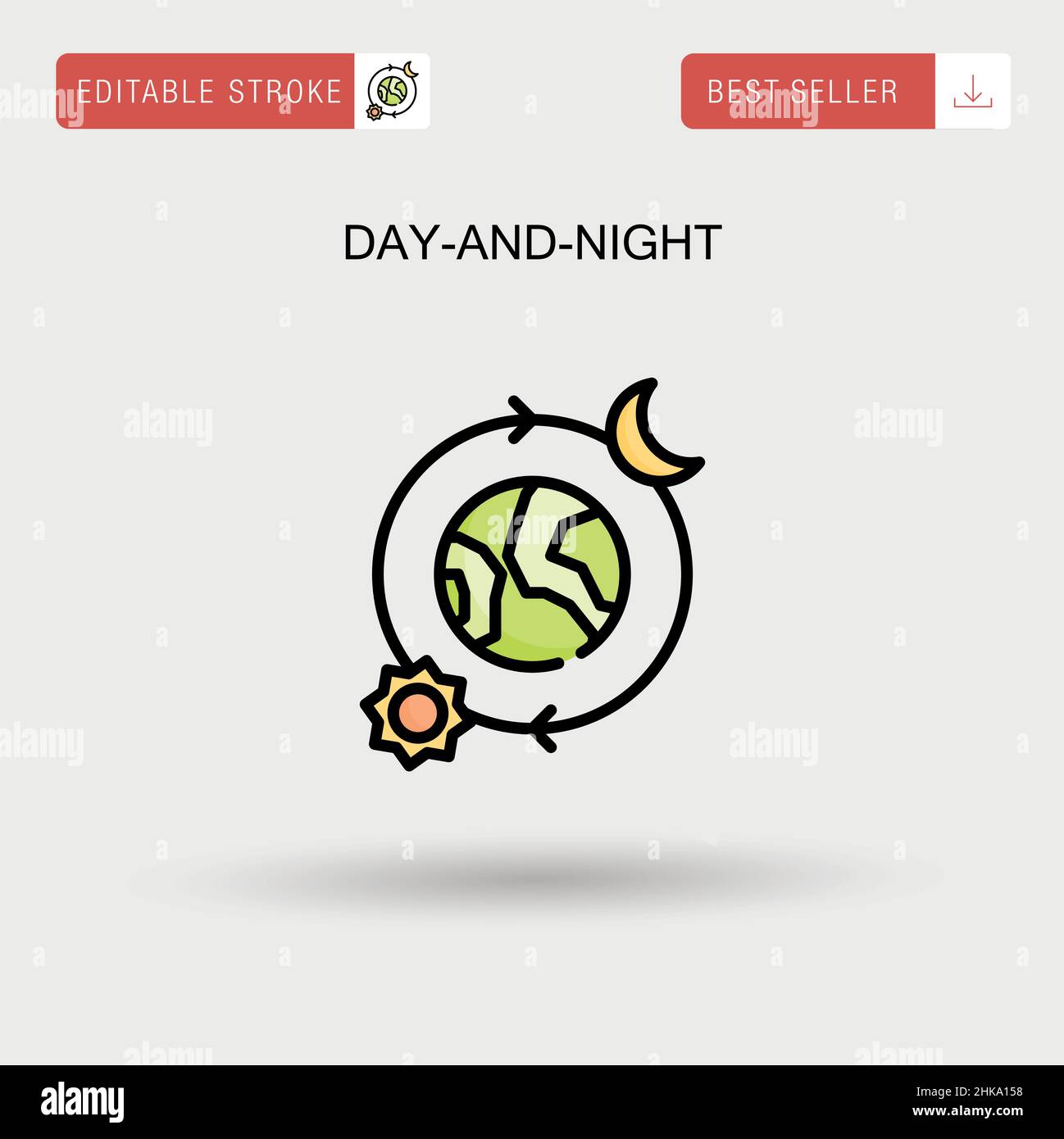 Icône de vecteur simple jour et nuit. Illustration de Vecteur
