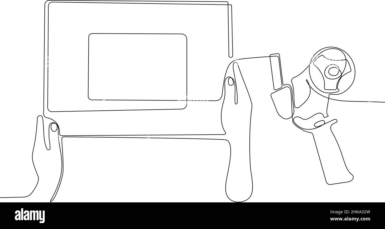 commande d'expédition électronique d'emballage du vendeur Illustration de Vecteur