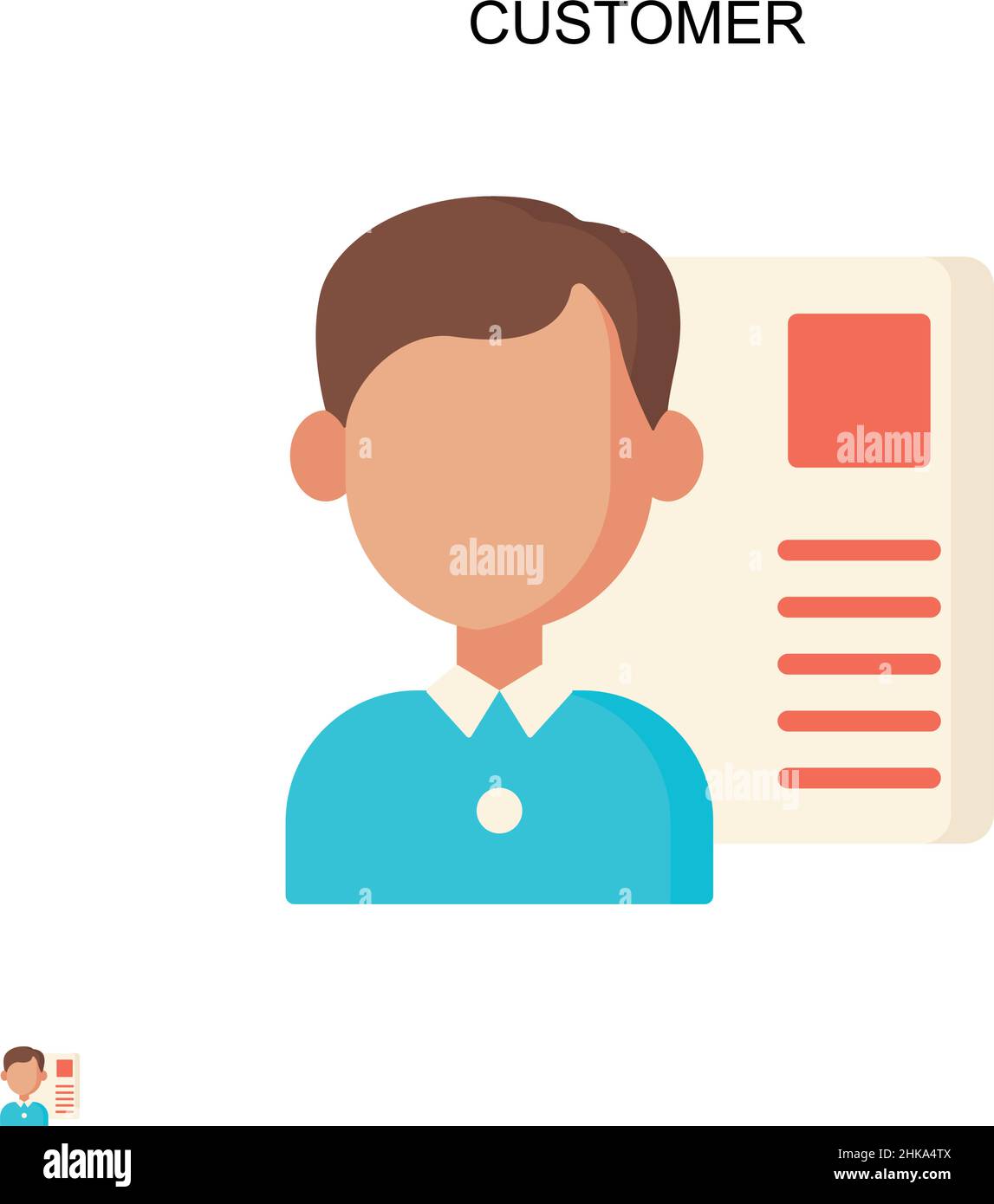 Icône de vecteur simple client.Modèle de conception de symbole d'illustration pour élément d'interface utilisateur Web mobile. Illustration de Vecteur Icône de vecteur simple client.Modèle de conception de symbole d'illustration pour élément d'interface utilisateur Web mobile. Illustration de Vecteur