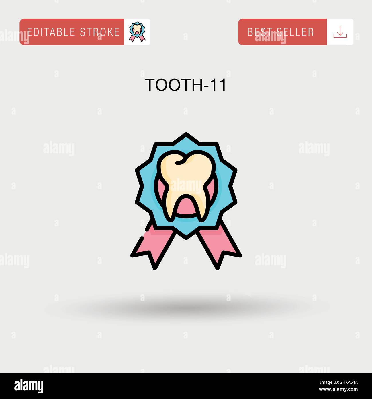 Icône de vecteur simple tooth-11. Illustration de Vecteur