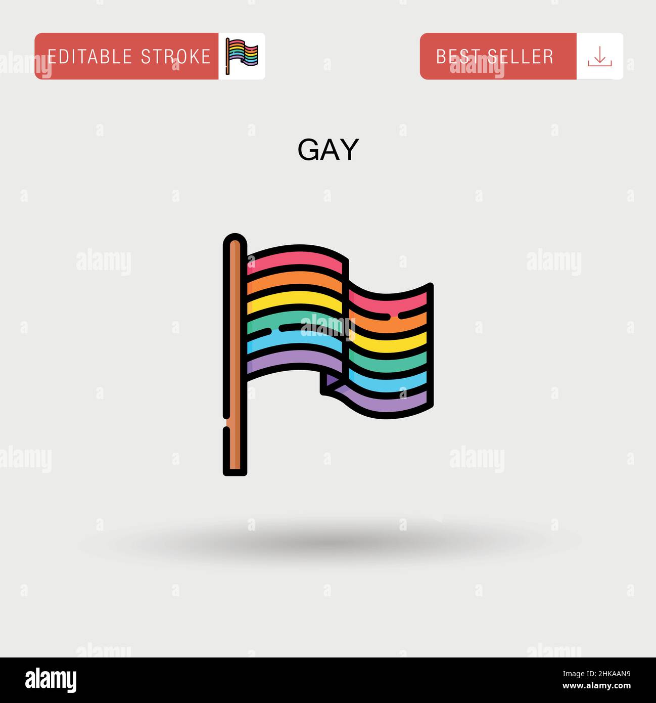 Gay simple vector. Illustration de Vecteur