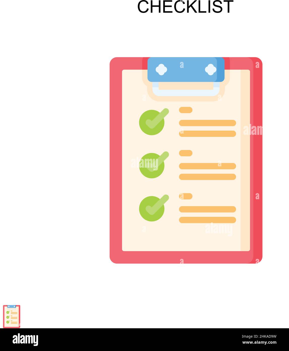 Liste de contrôle icône de vecteur simple.Modèle de conception de symbole d'illustration pour élément d'interface utilisateur Web mobile. Illustration de Vecteur