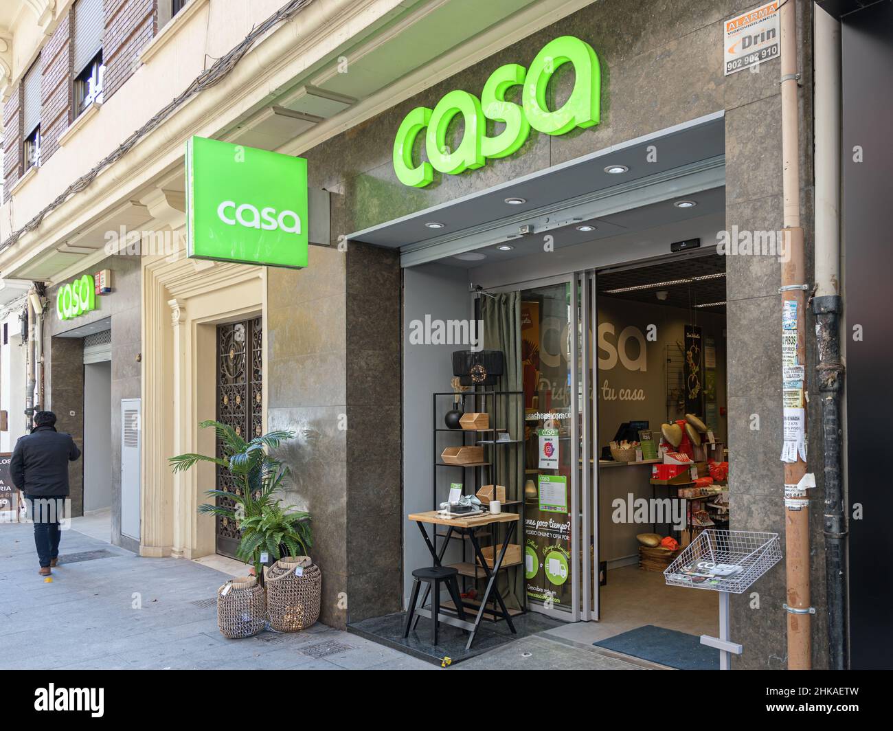 VALENCIA, ESPAGNE - 02 FÉVRIER 2022 : Casa est une marque belge de magasins de meubles et de décoration Banque D'Images