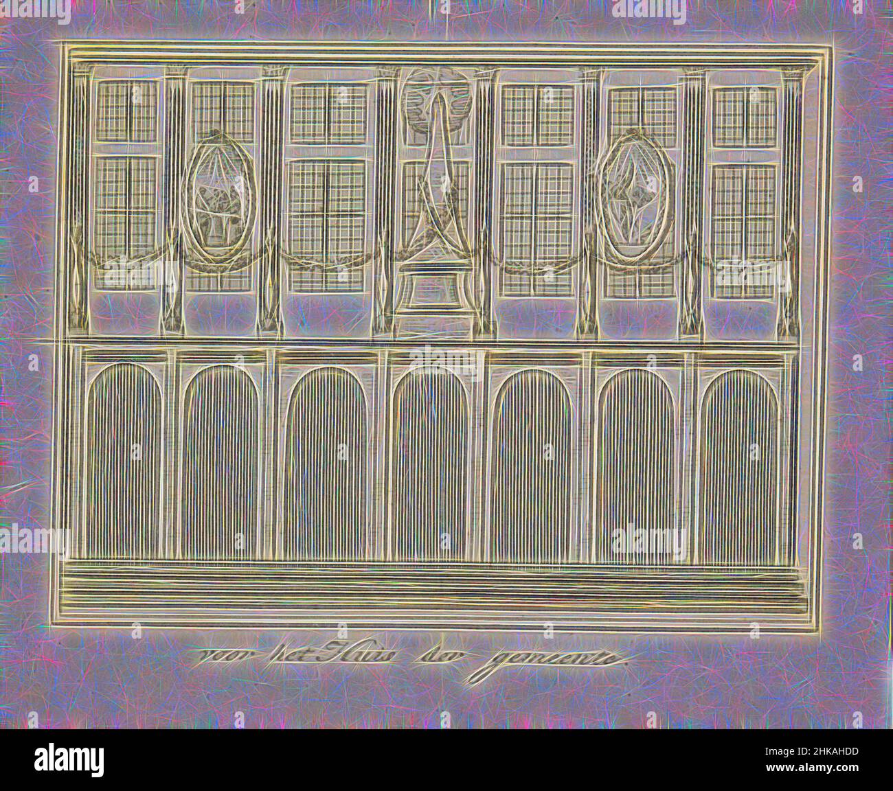 Inspiré par les décorations de l'Hôtel de ville sur la place du Dam, 1795 pour la Maison de la Municipalité, l'unité et l'indivisibilité futures du Commonwealth Batavian, décorations allégoriques sur la façade de l'Hôtel de ville sur la place du Dam à Amsterdam. Illustration dans la révolution et l'alliance Bataviennes, repensée par Artotop. L'art classique réinventé avec une touche moderne. Conception de lumière chaleureuse et gaie, de luminosité et de rayonnement de lumière. La photographie s'inspire du surréalisme et du futurisme, embrassant l'énergie dynamique de la technologie moderne, du mouvement, de la vitesse et révolutionne la culture Banque D'Images