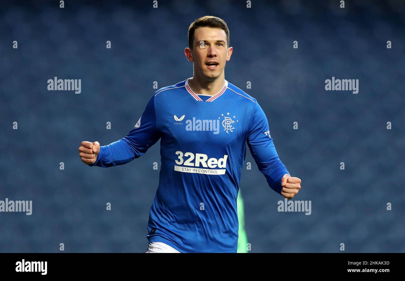 Photo du dossier datée du 23-01-2021 de Ryan Jack des Rangers qui admet que les Rangers humiliés doivent prouver qu'ils ont le personnage pour un combat de titre en rebondissant de leur derby lorsqu'ils accueillent les coeurs dimanche.Date d'émission : jeudi 3 février 2022. Banque D'Images