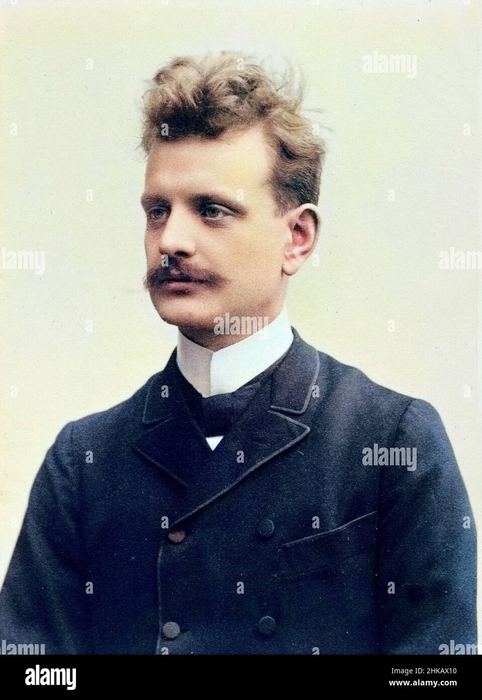 Portrait du compositeur finandais Jean Sibelius (1865-1957) Photographie, 1896. Banque D'Images