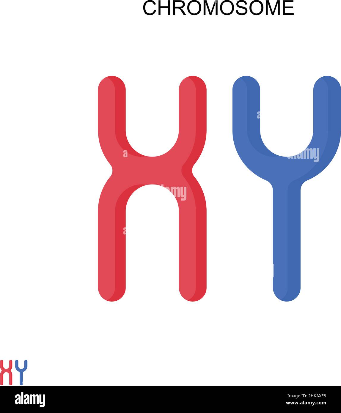 Icône de vecteur simple chromosome.Modèle de conception de symbole d'illustration pour élément d'interface utilisateur Web mobile. Illustration de Vecteur