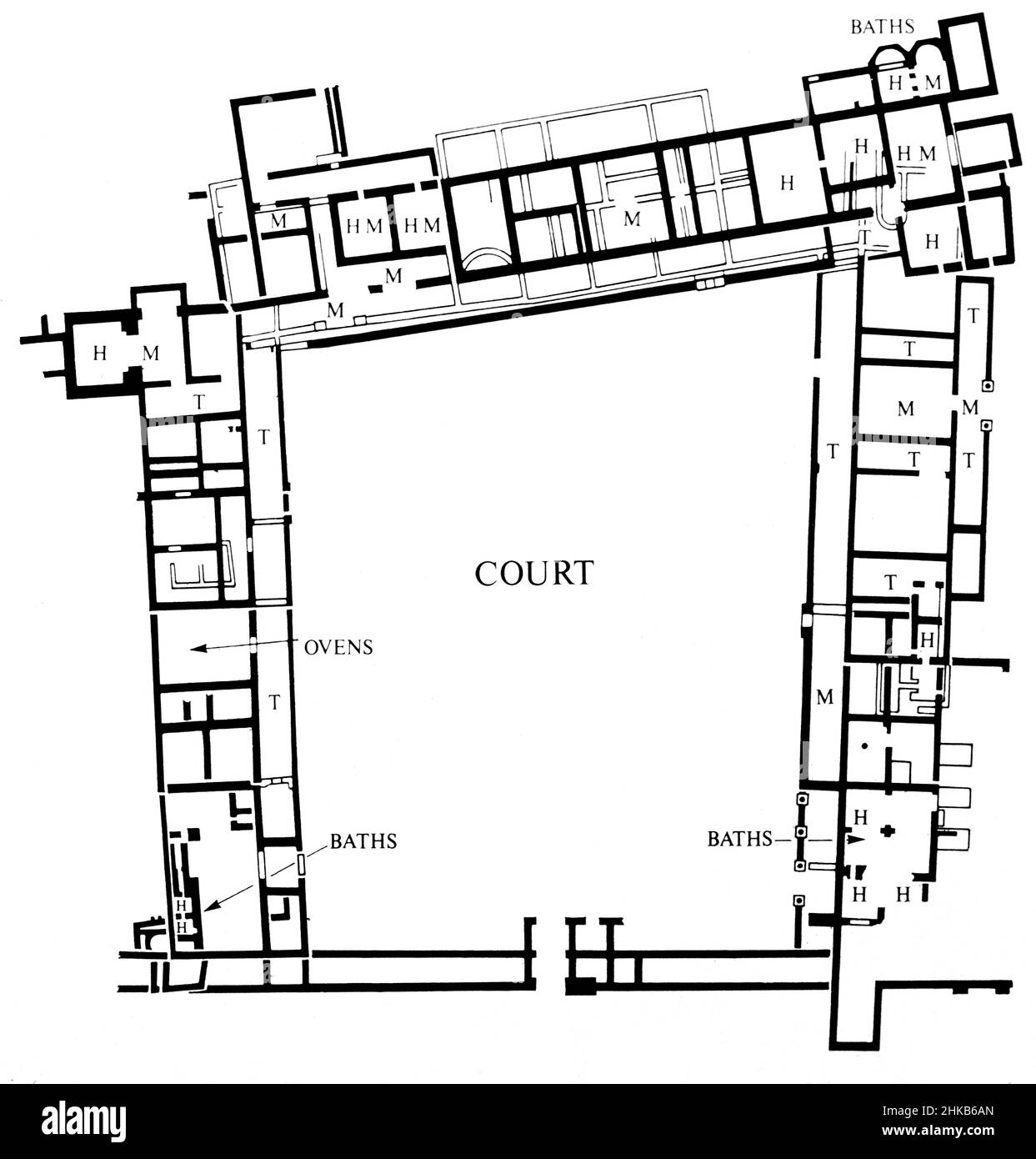 Villa Leigh Nord - ruines romaines - fouilles archéologiques.Les vestiges de la villa romaine de North Leigh se trouvent dans un paysage paisible sur les rives de l'Evenlode dans l'Oxfordshire. Cette « villa de cour » est considérée comme l'une des plus grandes villas de Grande-Bretagne romaine.Il était à son plus grand au début du 4th siècle, inclus: 4 salles de bains, 16 sols en mosaïque et 11 chambres avec chauffage au sol.Aujourd'hui, la disposition rectangulaire de la villa est visible avec un sol en mosaïque presque complet datant du 3rd siècle.Site du patrimoine anglais.Numérisation d'archivage à partir d'une lame.Juillet 1977 Banque D'Images