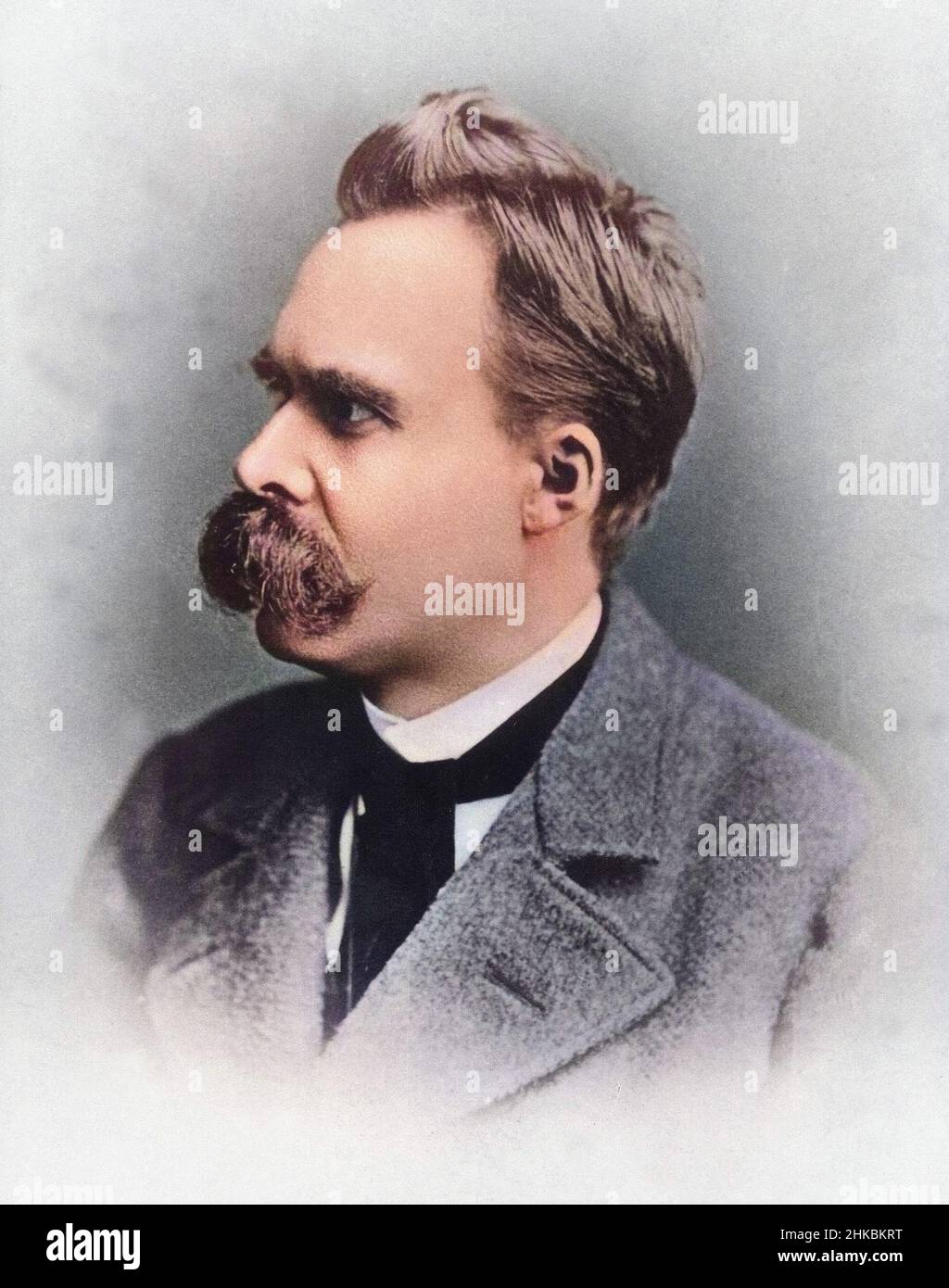 L'ecrivain et la philosophie ont fait allusion à Friedrich Nietzsche (1840-1900), 1890 environ Banque D'Images