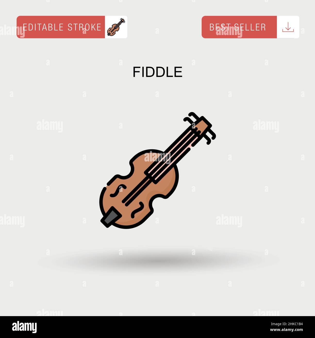 Icône de vecteur simple Fiddle. Illustration de Vecteur