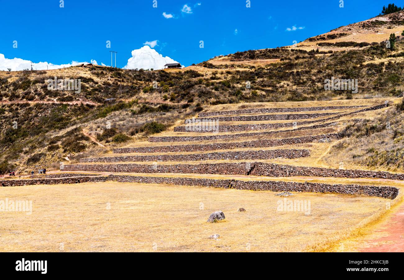 Terrasses agricoles à Moray au Pérou Banque D'Images