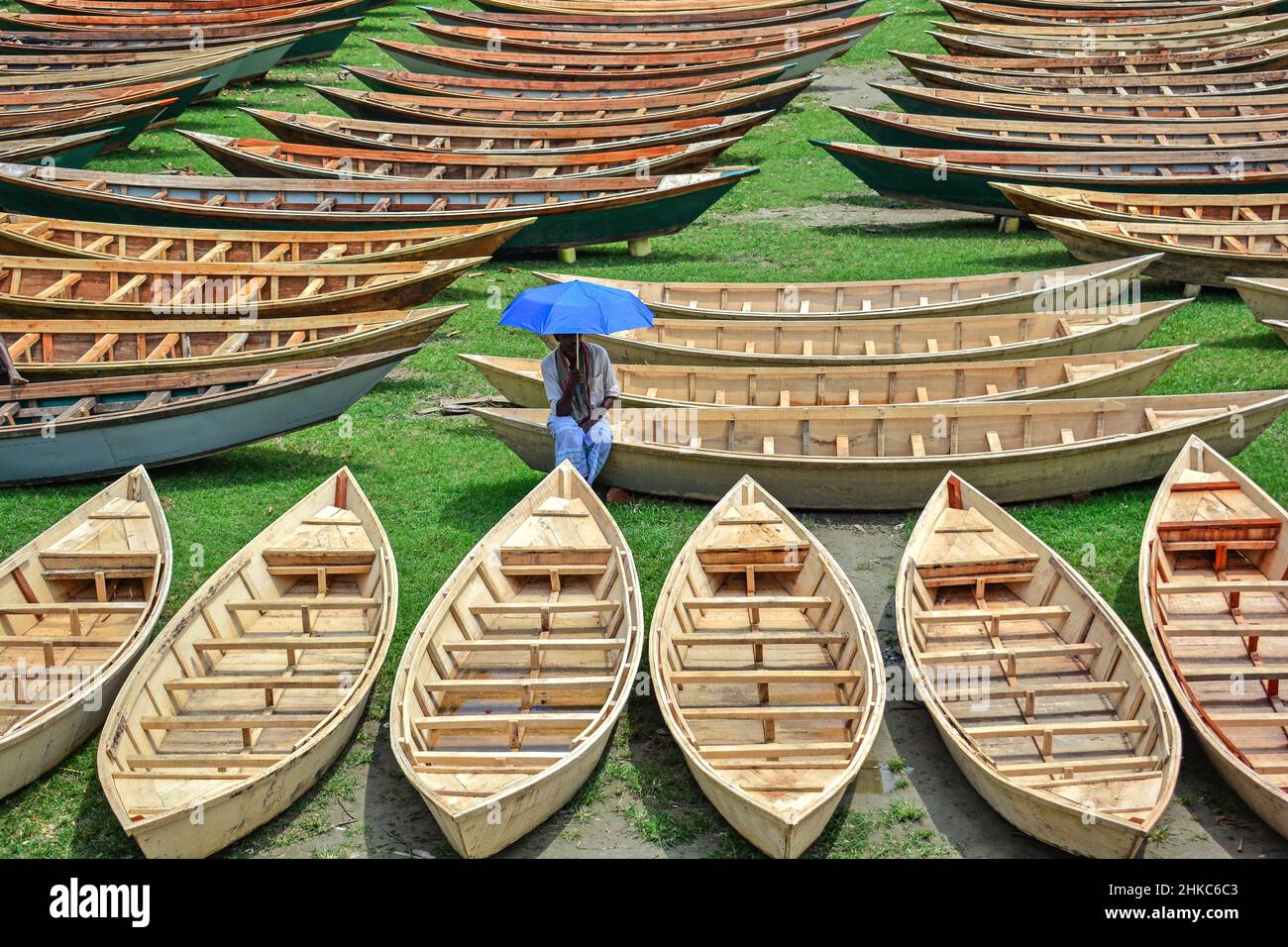 Bateaux à vendre à Ghior Upazila, Manikganj, Bangladesh Banque D'Images