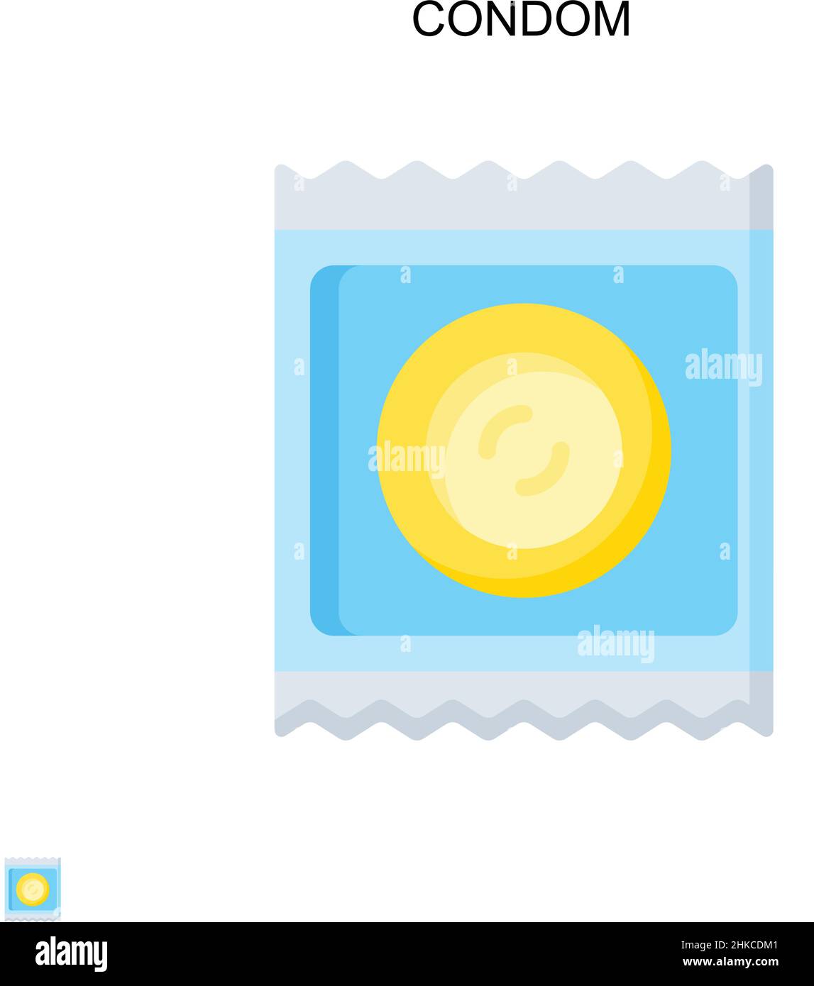 Condom simple vecteur icône.Modèle de conception de symbole d'illustration pour élément d'interface utilisateur Web mobile. Illustration de Vecteur