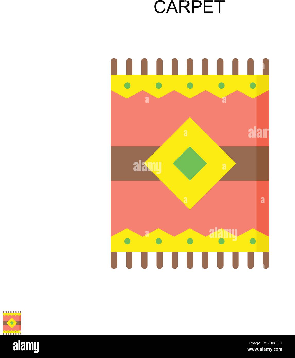 Icône de vecteur simple de tapis.Modèle de conception de symbole d'illustration pour élément d'interface utilisateur Web mobile. Illustration de Vecteur