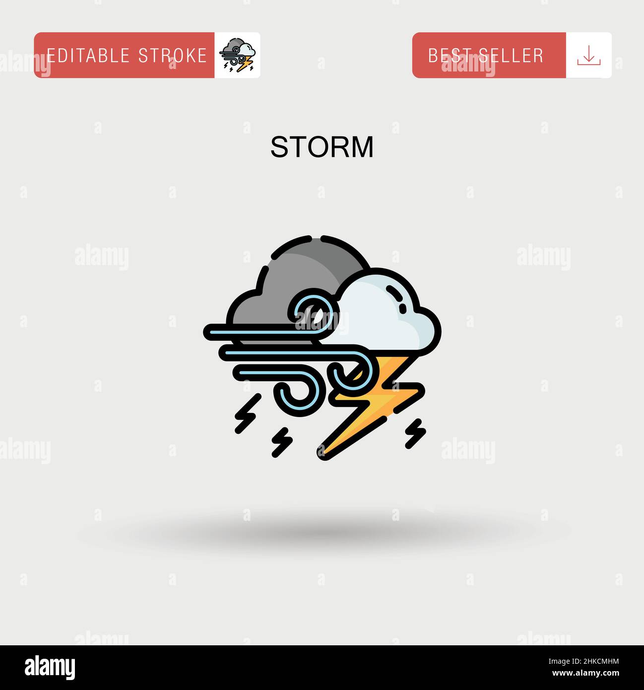Icône vecteur simple Storm. Illustration de Vecteur