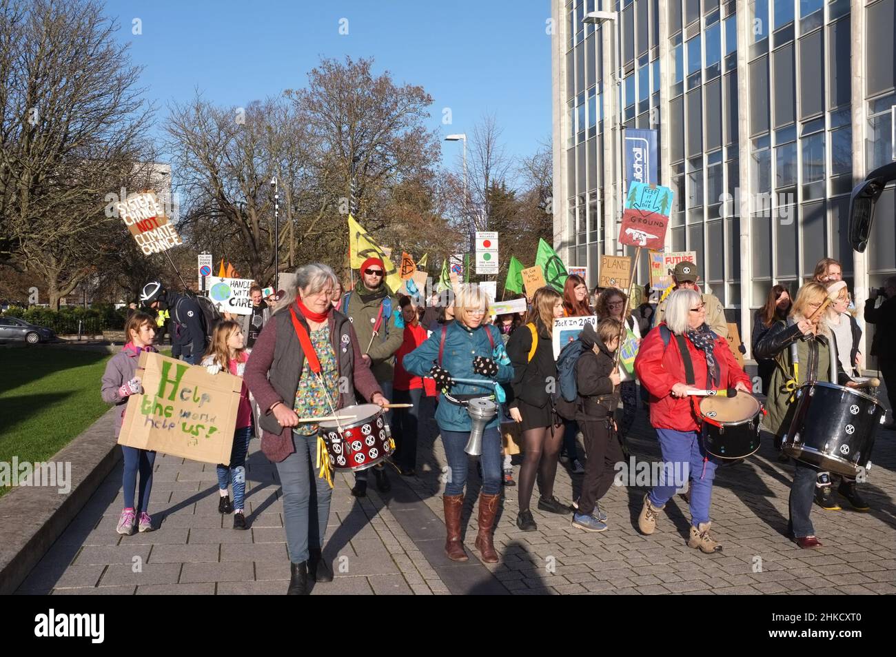 Manifestation de rébellion d'extinction à Southampton, centre-ville Banque D'Images