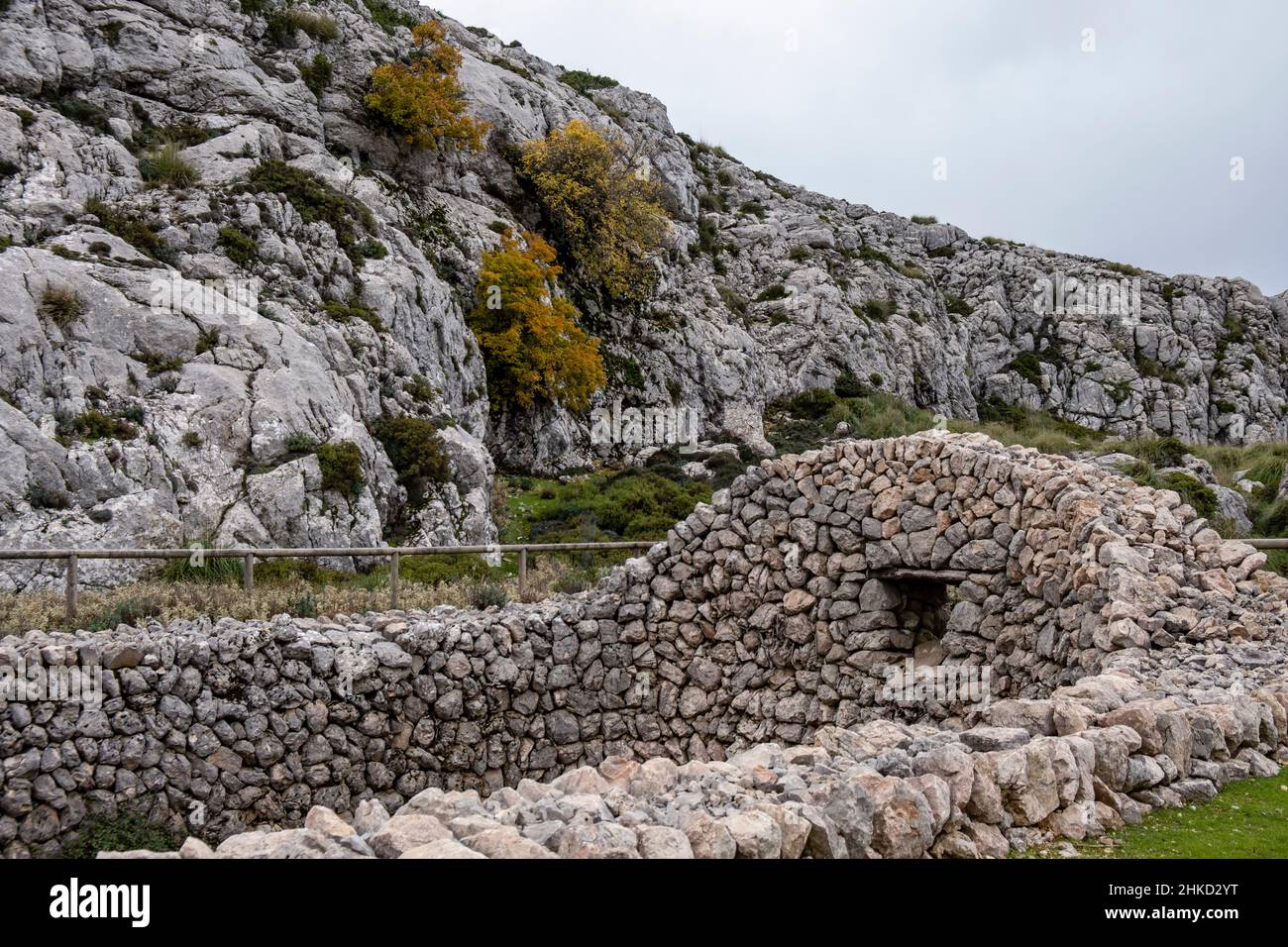 Cas de neu, Ses Voltes d'en Galileu, Escorca, Majorque, Iles Baléares, Espagne Banque D'Images
