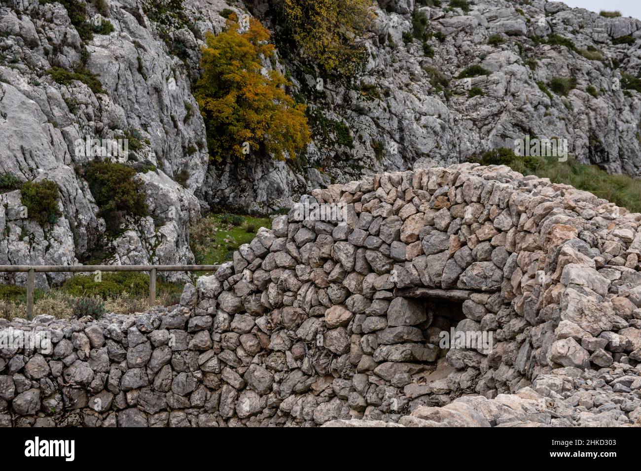Cas de neu, Ses Voltes d'en Galileu, Escorca, Majorque, Iles Baléares, Espagne Banque D'Images