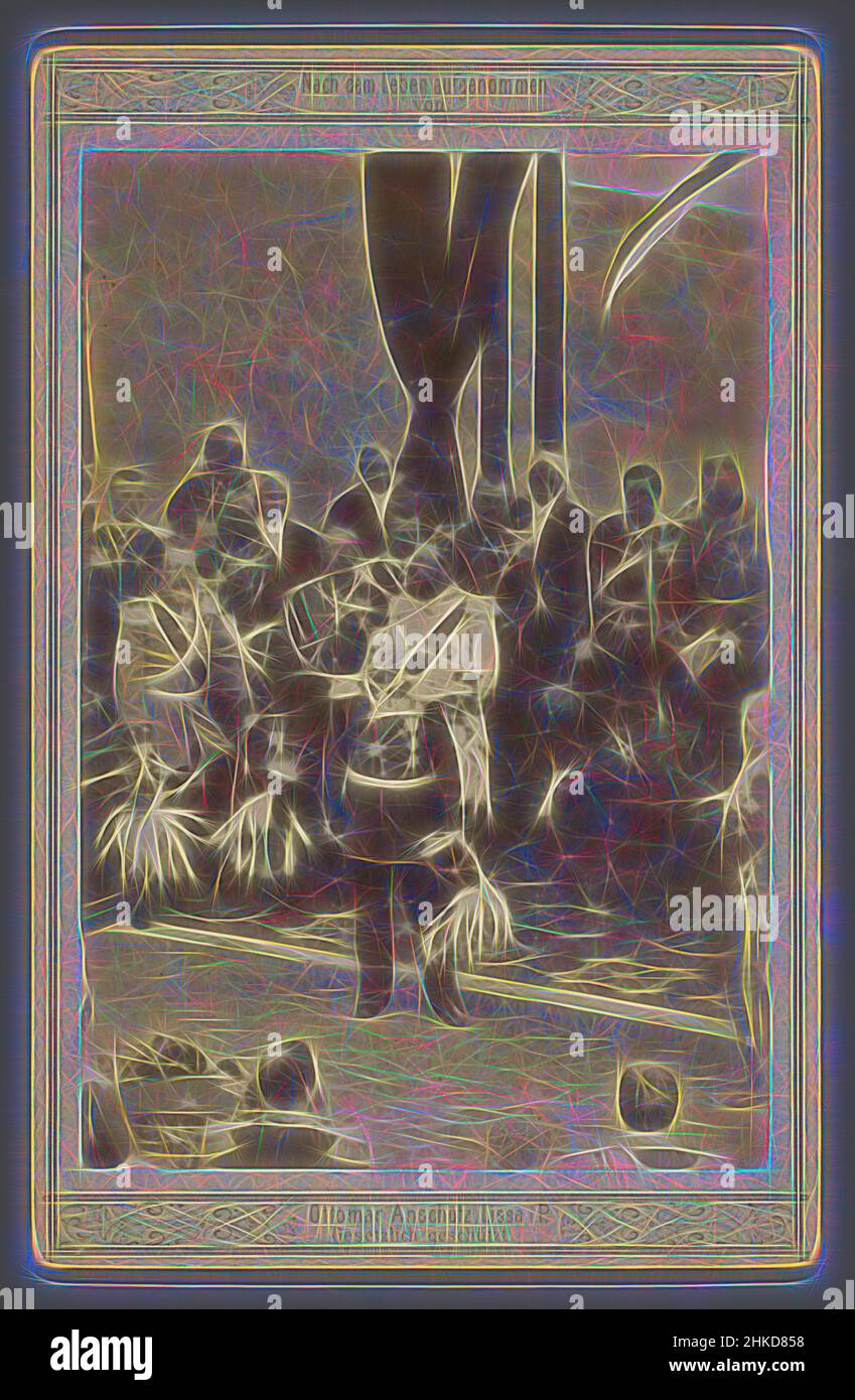 Inspiré par l'empereur Wilhelm I lors du dévoilement du Niederwalddenkmal, 1883, Ottomar Anschütz, Niederwald, 28-sept-1883, Papier, imprimé albumine, hauteur 139 mm × largeur 94 mm hauteur 168 mm × largeur 108 mm, repensé par Artotop. L'art classique réinventé avec une touche moderne. Conception de lumière chaleureuse et gaie, de luminosité et de rayonnement de lumière. La photographie s'inspire du surréalisme et du futurisme, embrassant l'énergie dynamique de la technologie moderne, du mouvement, de la vitesse et révolutionne la culture Banque D'Images