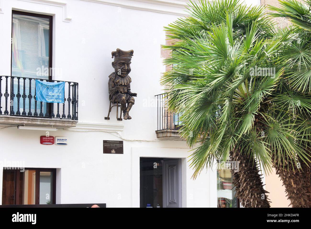 Le centre urbain de la belle ville touristique de Calella situé sur la Costa Brava dans la province de Barcelone Banque D'Images