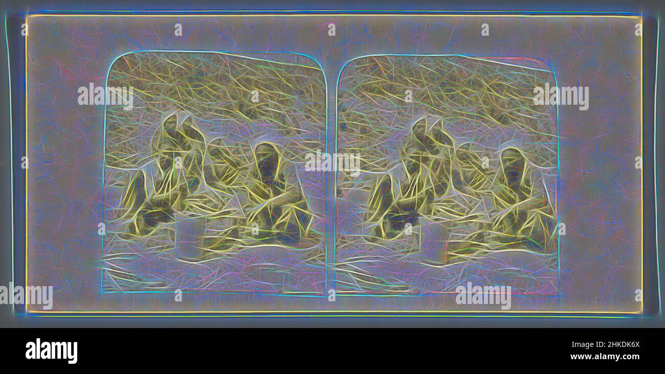 Inspiré par le Groupe de Zouaves pendant la deuxième Guerre d'indépendance italienne, juste avant ou juste après la bataille de Palestro, Italie, mai-1859 - juin-1859, papier, imprimé albumine, Hauteur 85 mm × largeur 174 mm, repensé par Artotop. L'art classique réinventé avec une touche moderne. Conception de lumière chaleureuse et gaie, de luminosité et de rayonnement de lumière. La photographie s'inspire du surréalisme et du futurisme, embrassant l'énergie dynamique de la technologie moderne, du mouvement, de la vitesse et révolutionne la culture Banque D'Images