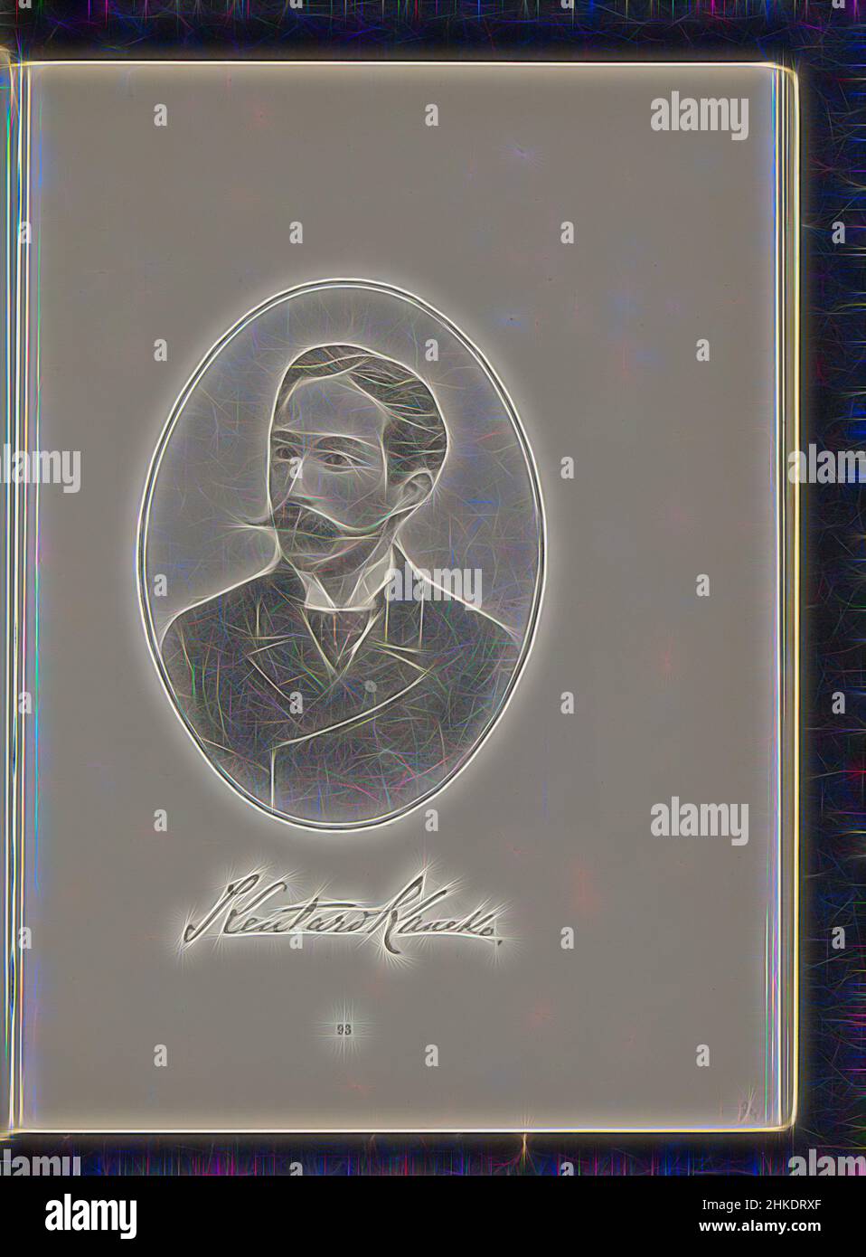 Inspiré par Portrait de Kaneko Kentarō, atelier Engel, c. 1881 - avant 1891, papier, hauteur 128 mm × largeur 93 mm, réimaginé par Artotop. L'art classique réinventé avec une touche moderne. Conception de lumière chaleureuse et gaie, de luminosité et de rayonnement de lumière. La photographie s'inspire du surréalisme et du futurisme, embrassant l'énergie dynamique de la technologie moderne, du mouvement, de la vitesse et révolutionne la culture Banque D'Images