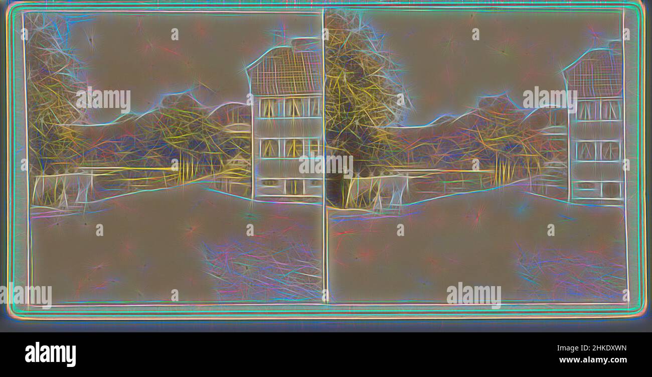 Inspiré par Raadvad au Danemark, Raadvad au Danemark. Partie d'un groupe de 5 photographies et 19 photographies stéréo prises par un photographe amateur inconnu vers 1900 à Amsterdam, dans les Ardennes et au Danemark., Raadvad, c. 1900, hauteur 88 mm × largeur 178 mm, repensé par Artotop. L'art classique réinventé avec une touche moderne. Conception de lumière chaleureuse et gaie, de luminosité et de rayonnement de lumière. La photographie s'inspire du surréalisme et du futurisme, embrassant l'énergie dynamique de la technologie moderne, du mouvement, de la vitesse et révolutionne la culture Banque D'Images