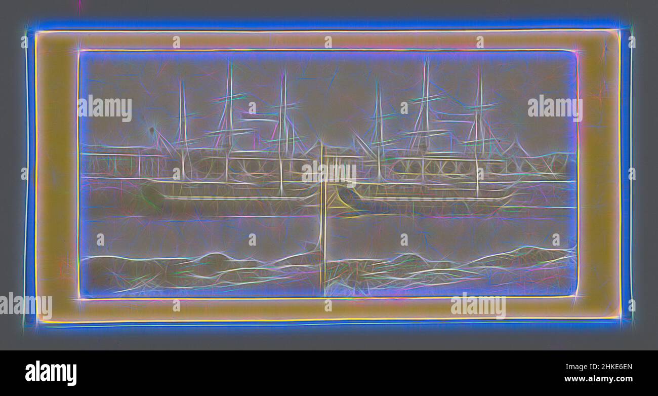 Inspiré par bateau à voile dans l'eau, probablement en Angleterre, Angleterre, c. 1850 - c. 1880, imprimé albumine, hauteur 87 mm × largeur 175 mm, repensé par Artotop. L'art classique réinventé avec une touche moderne. Conception de lumière chaleureuse et gaie, de luminosité et de rayonnement de lumière. La photographie s'inspire du surréalisme et du futurisme, embrassant l'énergie dynamique de la technologie moderne, du mouvement, de la vitesse et révolutionne la culture Banque D'Images