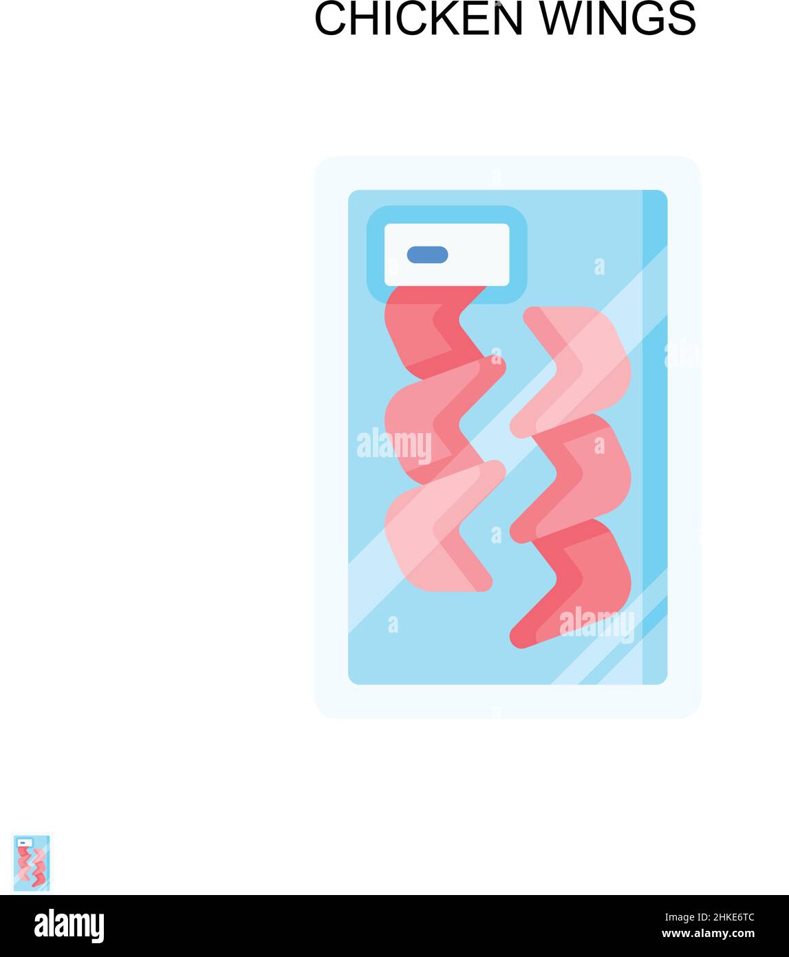 Icône vecteur simple ailes de poulet.Modèle de conception de symbole d'illustration pour élément d'interface utilisateur Web mobile. Illustration de Vecteur