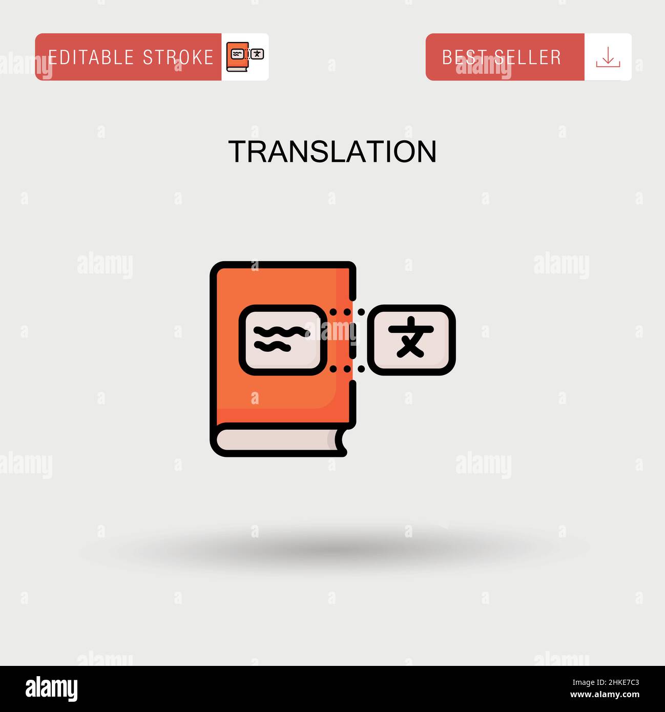 Icône de vecteur simple de translation. Illustration de Vecteur