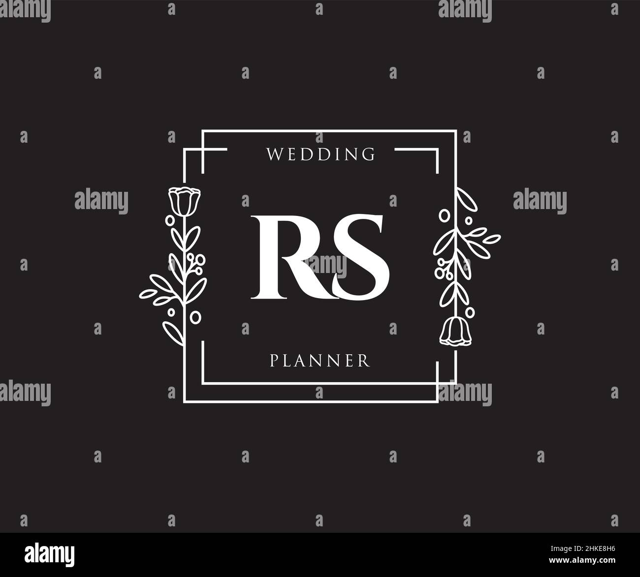 Logo RS féminin.Utilisable pour les logos nature, salon, Spa, cosmétique et Beauté.Elément de modèle de logo Flat Vector. Illustration de Vecteur