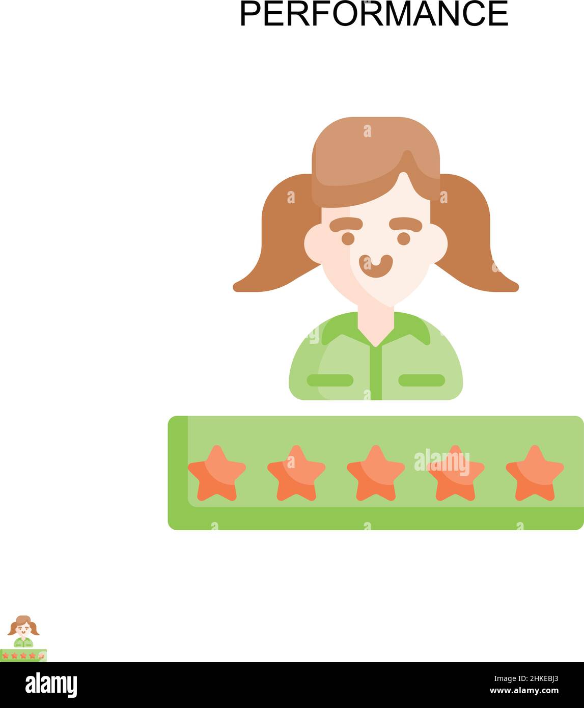 Icône de vecteur simple de performance.Modèle de conception de symbole d'illustration pour élément d'interface utilisateur Web mobile. Illustration de Vecteur