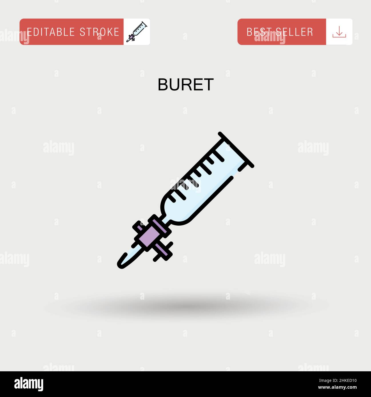 Icône de vecteur simple de burette. Illustration de Vecteur