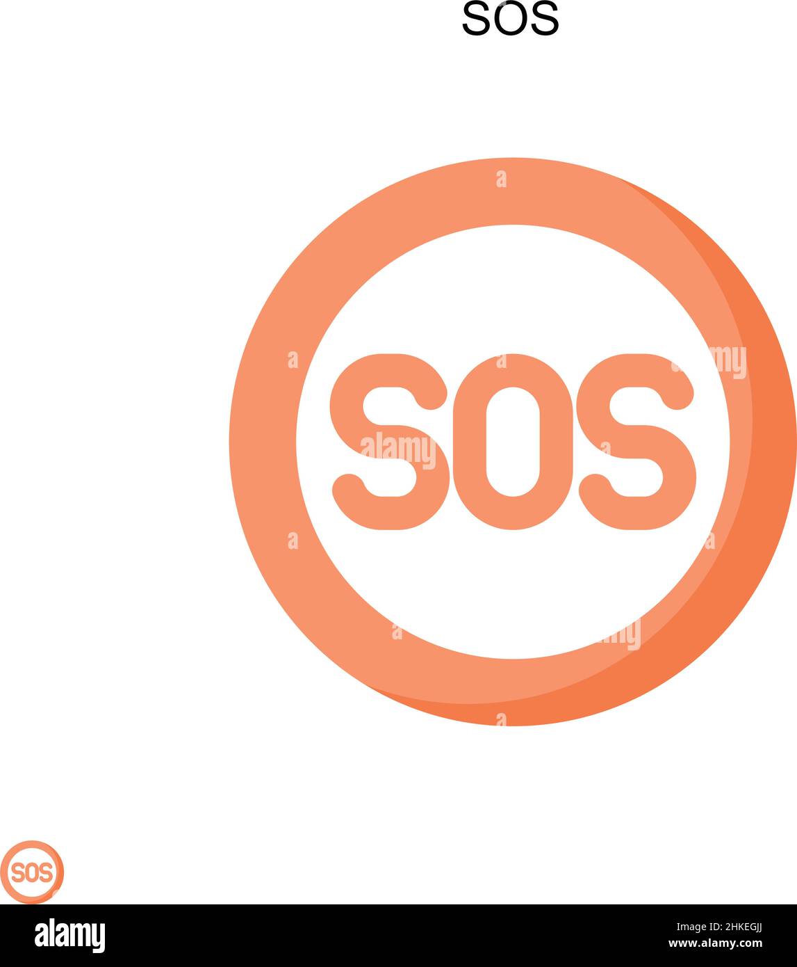 Icône de vecteur simple SOS.Modèle de conception de symbole d'illustration pour élément d'interface utilisateur Web mobile. Illustration de Vecteur