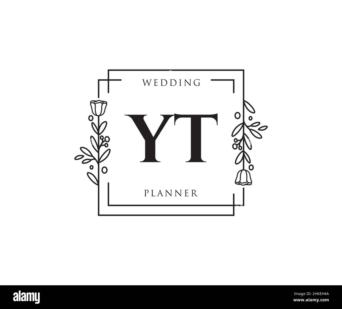 Logo YT féminin.Utilisable pour les logos nature, salon, Spa, cosmétique et Beauté.Elément de modèle de logo Flat Vector. Illustration de Vecteur
