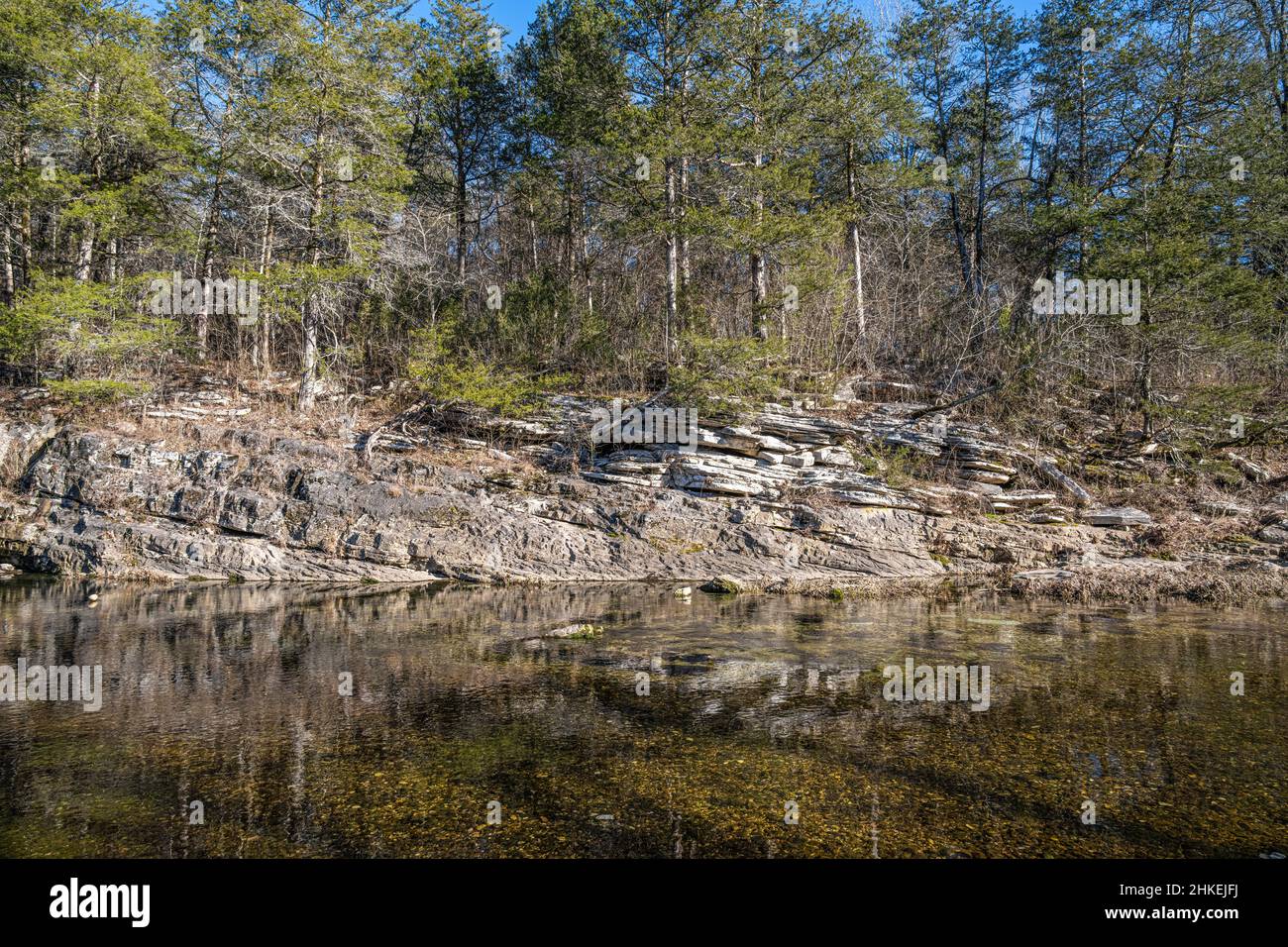 Rive de Rocky creek le long de South Sylamore Creek dans les montagnes Ozark à Mountain View, Arkansas.(ÉTATS-UNIS) Banque D'Images