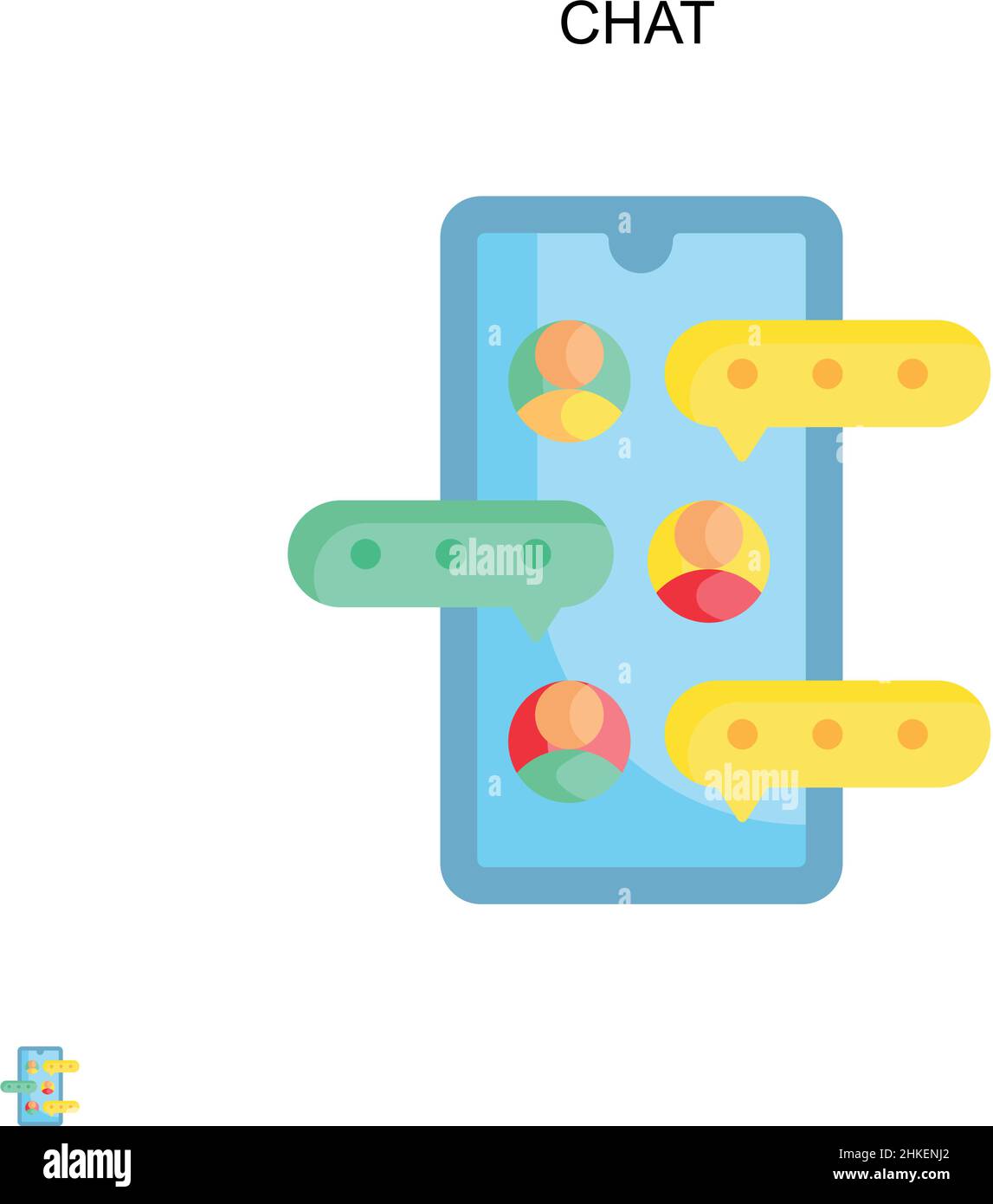 Icône de scénario simple de discussion.Modèle de conception de symbole d'illustration pour élément d'interface utilisateur Web mobile. Illustration de Vecteur